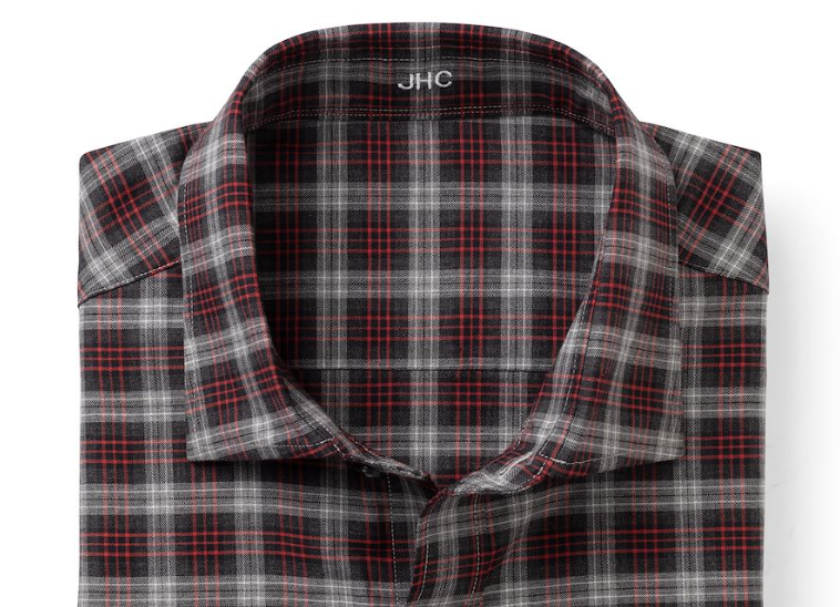 Charcoal and Red Neat Plaid 2
